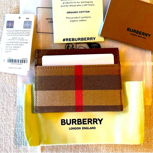 BURBERRY Sandon Canvas Check Slim Card Case NWT! - Picture 6 of 16